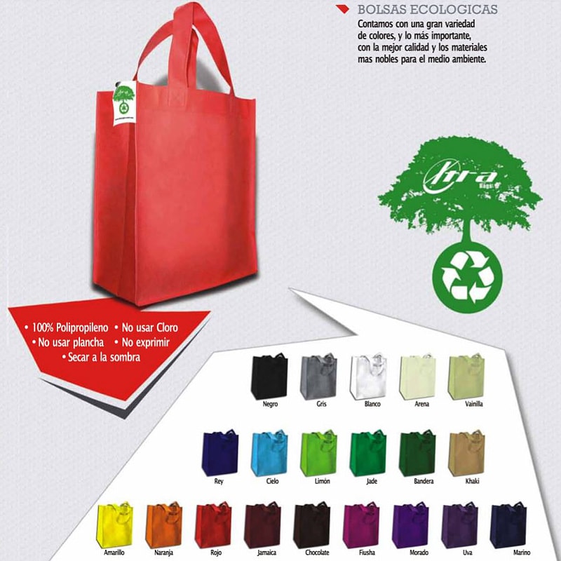 Bolsas reutilizables de colores